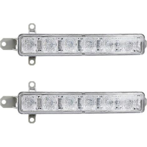 2 feux de jour à 6 LED 6000K transparents pour Citroën C1 (2006-2017) et C3 (2015-2019) - Référence : 9677409380 (1/5)