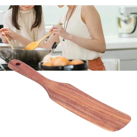 Spatule en Bois pour Cuisson, Pelle à Steak et Ustensile de Cuisine - 29x5.5cm
