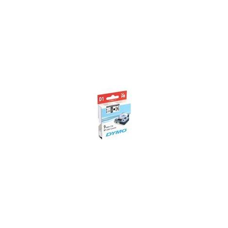 Cinta Rotuladora Adhesiva de Plástico Dymo D1 40913/ para Label Manager/ 9mm x 7m/ Negra-Blanca (1/5)