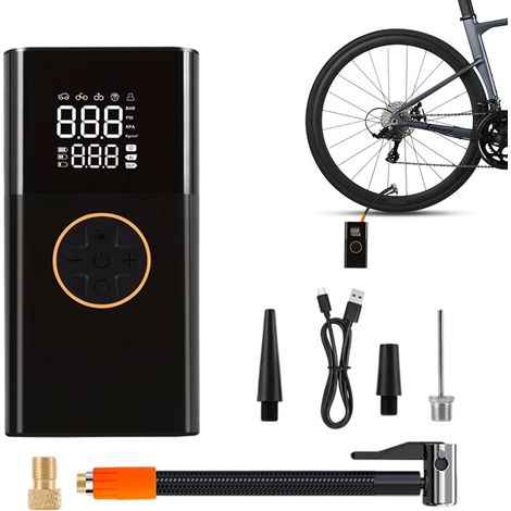 Compresseur d'air portable  Appareil compresseur rechargeable 5 modes - Pompe À Air Électrique Portable  Convient pour trottinette SUV camping-car moto vélo ballon camion objets gonflables (1/5)
