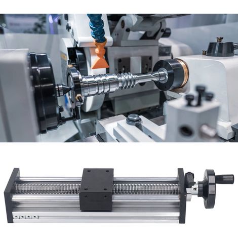 Linearführungsmodul mit Kugelgewindetrieb, 200 mm Hub, manuelle Arretierung auf zwei Achsen + Handrad (1/5)