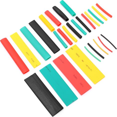 164 pièces manchons thermorétractables 2:1 pour câbles électriques, assortiment pour isolation et protection (1/5)
