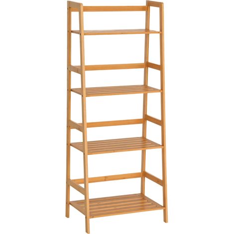Bibliothèque Étagère Bambou au Sol 48 x 31,5 x 120 cm Bois Naturel (1/5)