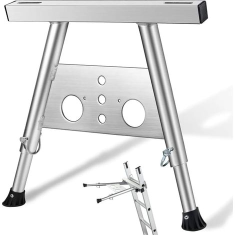 Klappbarer Stabilisator, rechts, Aluminiumlegierung und Stahl, Tragfähigkeit 175 kg, für Wohnmobile, Wohnwagen und Campingbusse, Zubehörhalterung