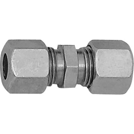 Riegler Gerade Verschraubung, Rohr-Außen-Ø 8 mm, Stahl verzinkt (1/2)