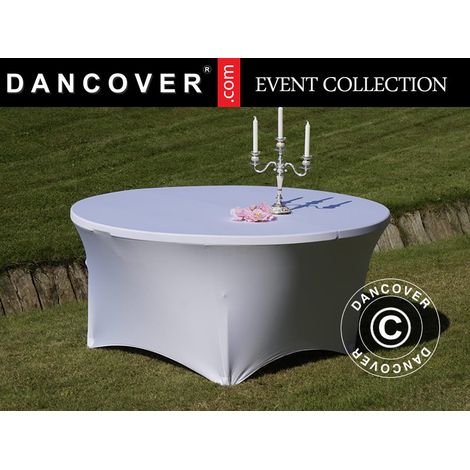 Cubierta flexible para mesa Ø152x74cm, Blanco - Dancover (1/2)