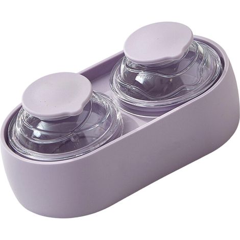 Bandeja grande para cubitos de hielo de uso comercial, 2 esferas - Morado (1/2)