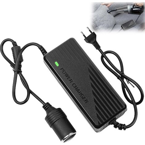 Adaptateur d'alimentation de voiture 220V vers 12V Convertisseur de tension 15A 180W Alimentation secteur Onduleur Adaptateur de Courant avec Allume-cigare pour Réfrigérateur Voiture Gonfleur (1/5)