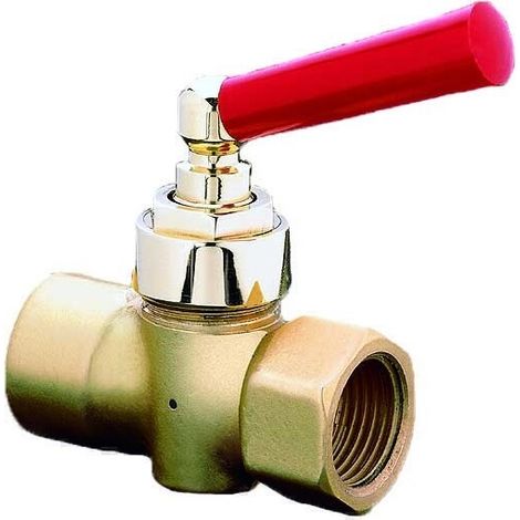 OVENTROP Robinet manométrique avec filetage intérieur et presse-étoupe DN 15, G 1/2, PN 10, laiton, brut, 1110104 (1/2)