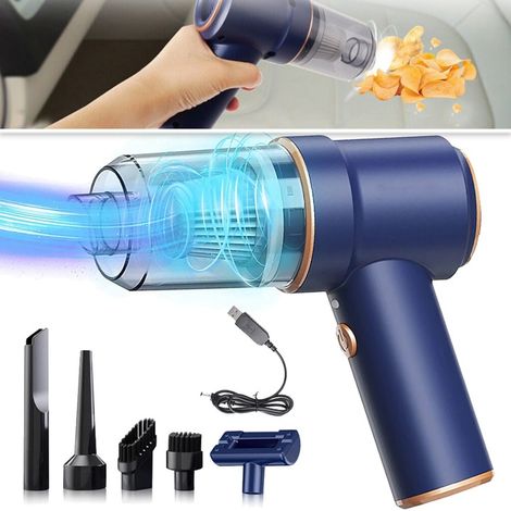 ASPIRADORA MINI DE MANO INALÁMBRICA PARA COCHE Y HOGAR CON BATERÍA DE 2000 MAH