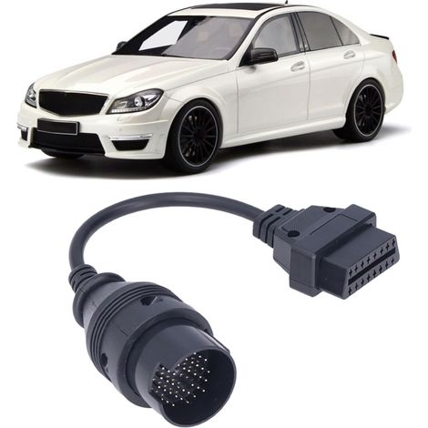 Cable adaptador OBD2 de 38 pines resistente al desgaste para Mercedes-Benz
