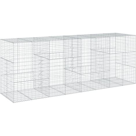 Maison Exclusive - Gabione mit Deckel 400x100x150 cm Verzinktes E
