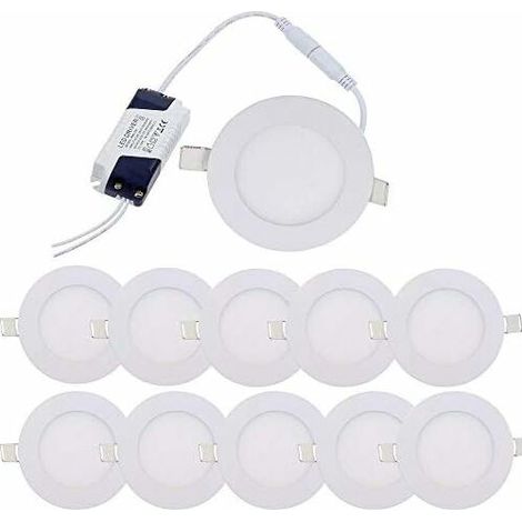 Spot LED encastré, 10 unités, 3W, 6000K, pour mettre en valeur les plafonds, les jardins, les façades ou les espaces extérieurs.-AquaForge (1/5)
