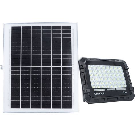 Projecteur Solaire LED Extérieur 48 LED 200W 2000LM Batterie 10000mAh IP66 Étanche Crépusculaire à Aube Avec Télécommande pour Jardin (1/5)