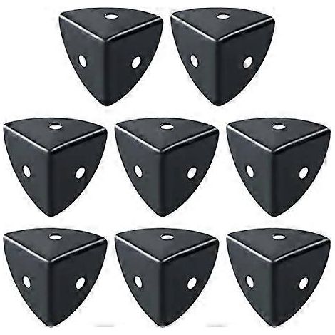 Protections d'angle Zk-metal, protections d'angle en acier inoxydable noir, adaptées aux coins en bois (1/5)