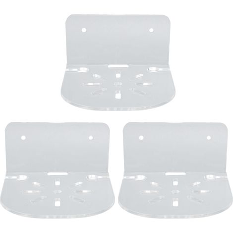 Petite étagère flottante en acrylique, support mural transparent pour caméra de sécurité, haut-parleurs et dispositif de surveillance pour bébé. (1/5)