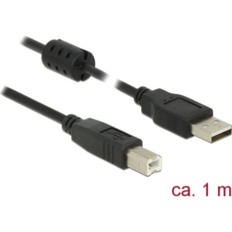 Delock cable usb 2.0 tipo-a macho usb 2.0 tipo-b macho de 1,0 m negro