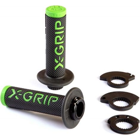 X-Grip Braaaap Griffe Grüne Lock-on Griffe mit Rollenadaptern