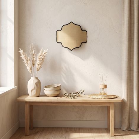 Aplique de Pared en Rafia Beige  Serie SELMA (1/5)