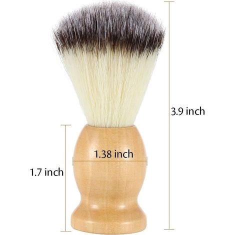 Lot de 2 pinceaux de rasage pour hommes avec manche en bois dur et outils de coiffure professionnels de luxe (1/3)
