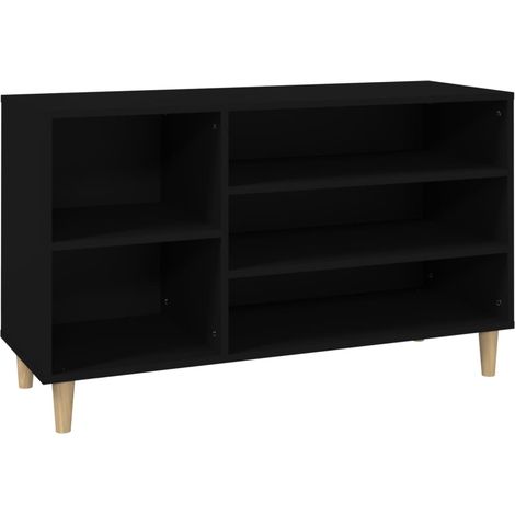 Armoire à chaussure  Meuble à chaussures Noir 102x36x60 cm Bois d'ingénierie (1/5)