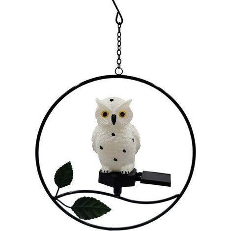 Lampes solaires à suspendre pour extérieur, lampes de jardin d'extérieur en forme de hibou - Lumière décorative pour extérieur, fête, jardin, terrasse (1/5)
