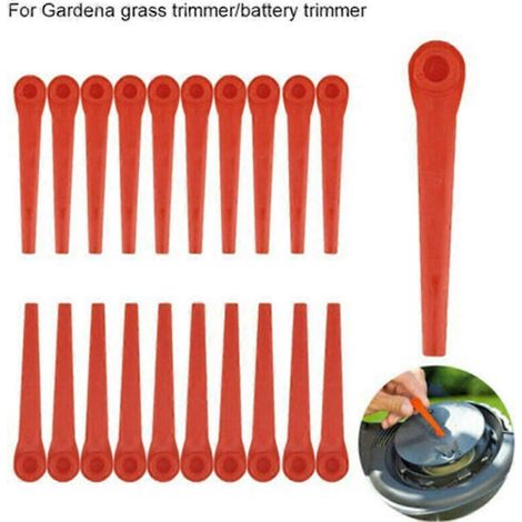 100 lames pour coupe-bordures EasyCut Li-18/23R, outil de coupe pour jardin et pelouse, compatible avec les tondeuses à batterie. (1/5)