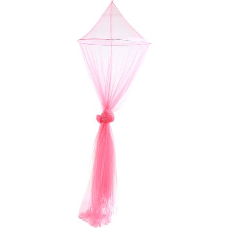 Moustiquaire d'été pour la maison et la chambre, en fibre de polyester respirante, à suspendre au lit, pour bébé et adulte, rose (1/5)