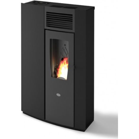 Estufa De Pellets Eva Calòr Slim PERLA 901616900 Acabado Negro (1/4)