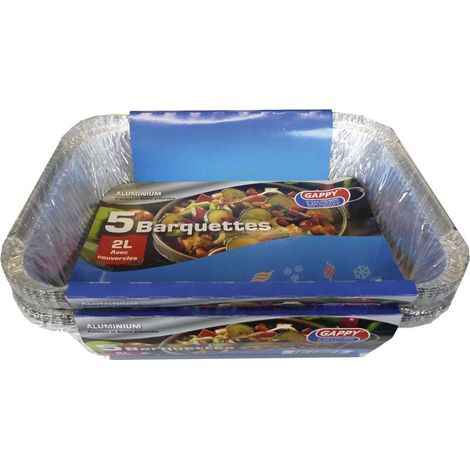 Set mit 5 2-Liter-Aluminiumschalen SANS MARQUE