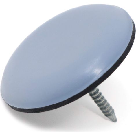 16 x Glisseurs PTFE avec Clou/Bleu-Gris/Ø 30 mm/Rond/Patins en PTFE à Clou (1/3)