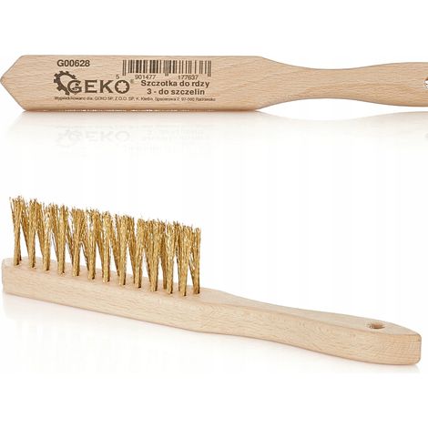 Spazzola metallica geko wire brush 3 file manico legno (1/3)