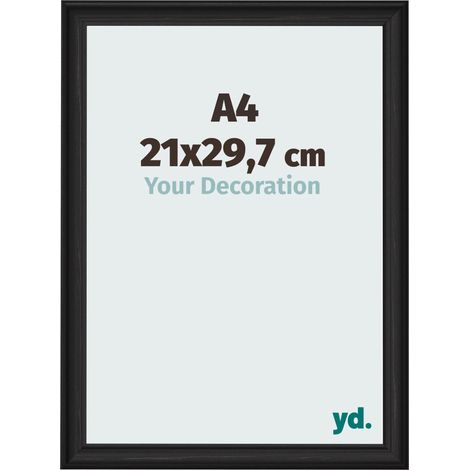 yd. - Cadre photo A4 21x29.7 - Noir Grain de Bois - MDF - Lazio (1/5)