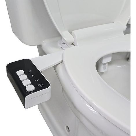 Bidet WC japonais non électrique, double buse, standard français, kit complet 3/8".-ARCAN (1/5)
