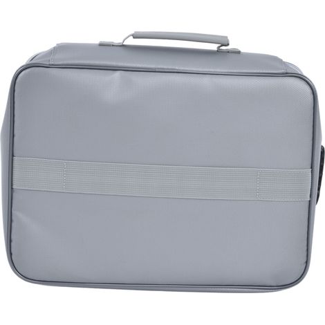 Pochette ignifugée pour documents, organiseur portable de classeurs, grande capacité de rangement avec serrure, argent (1/5)