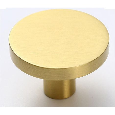 (20mm30mm)poignee De Porte Laiton Massif Rond,1 Pices Poigne De Meuble,bouton En Laiton De Poigne Ronde De Porte De Placard Avec Vis Pour Porte D (1/5)