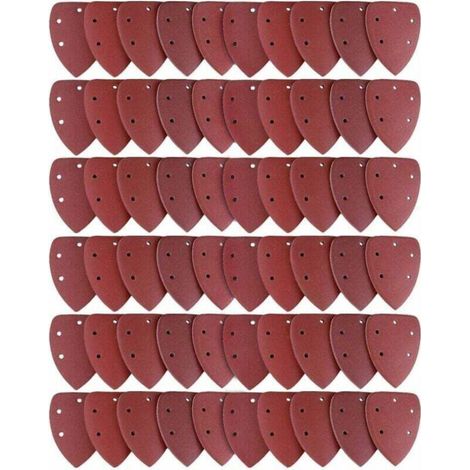 Pack of 60 Abrasive Sheets, Sandpaper 40/60/80/100/120/180/240/320/400/800 Ideal for Multi-Function Sanders (1/5)