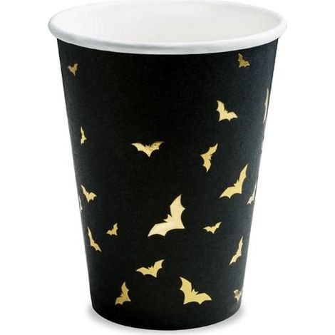 Bicchieri di carta per Halloween "Dolcetto o scherzetto", 220 ml, 6 pezzi.