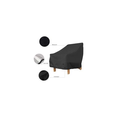 Housse pour fauteuil de jardin extérieur 210D – Imperméable, anti-UV, anti-vent – Dimensions 80x85x91 cm – Ourlet à cordon de serrage (1/3)