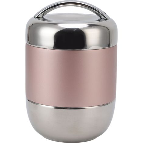Isolierte 1,5-Liter-Edelstahl-Lunchbox mit auslaufsicherem Deckel für die Mittagspause im Büro, Roségold (1/5)