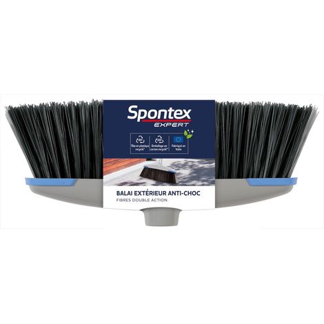 Balai Extérieur Antichoc Fibres Double Action - Spontex Expert (1/3)