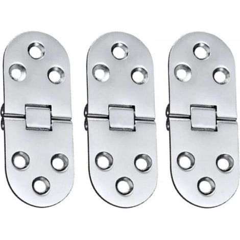 3 PCS Alliage Charnières De Table Acier Inoxydable Charnières Porte Pliant Rabat Charnières Table Charnières Pliante Charnieres Alliage Flip Charnières Pour Tiroir Table Bureau Machine Coudre (1/5)