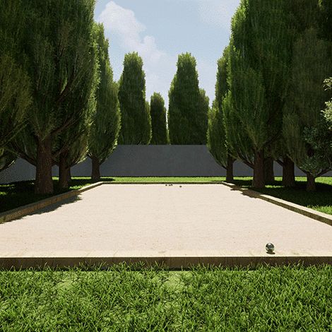 Kit terrain de pétanque rose 75m²