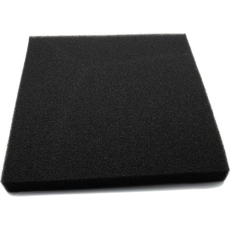 Katoen biochimique - Coton filtrant - Filtre d'aquarium - Éponges - Trou central - Filtration d'aquarium - 50 x 50 x 5 cm - Aquarium - Noir (1/4)