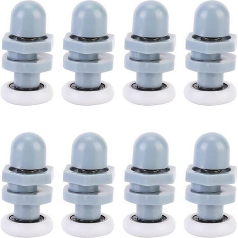 Roulette Porte Coulissante Douche, Rouleau de Porte de Douche, Coureurs de Porte Douche Coulissant Piste Roulement Salle Bains pour Pièces de Fixation De Pièces De Rechange(20mm) (1/4)