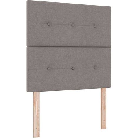 Matelas à ressorts LED avec un matelas en tissu gris-brun de 80 x 200 cm (1/5)