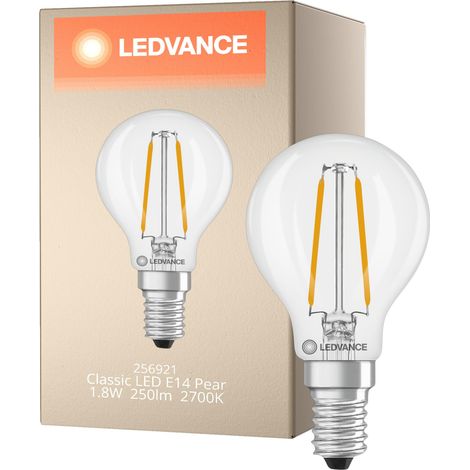 BOULE DE GOLF LED 45 MM 1,8 W (ÉQUIVALENT 25 W) E14 2700 K TRANSPARENT LEDVANCE 4099854468117