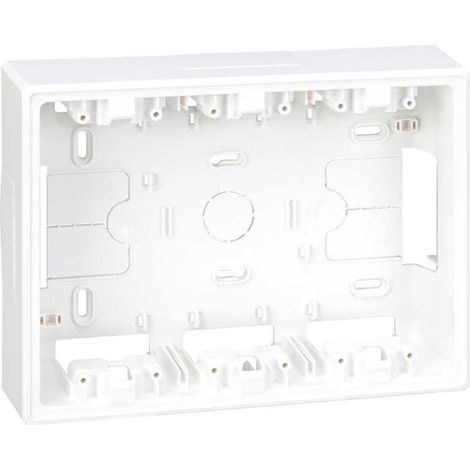 Superficie scatola base per kit 3 moduli bianco SIMON 51050003-030 (1/3)