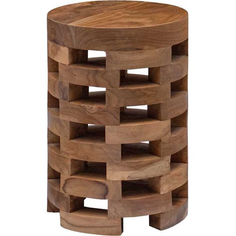 Maison Exclusive - Comodino 30x30x45 cm in Legno Massello di Teak (1/5)