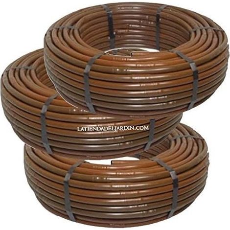 Confezione 300 m tubo 16 mm irrigazione a goccia 50 cm marrone